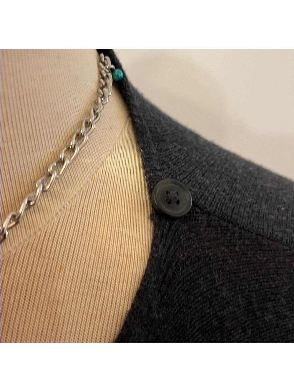 OLD NAVY Maternity Wrap Open Front Cardigan Steel Grey Ribbed Button Front XL - Picture 4 of 9